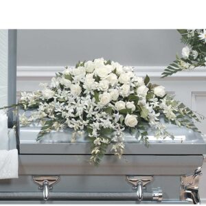 Orchids & Roses Half Casket Spray