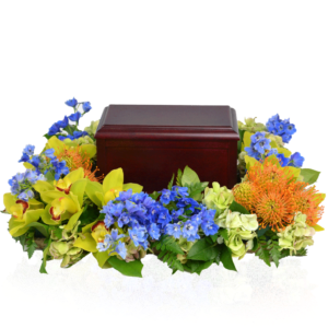 Urn Wreath Green & Blue