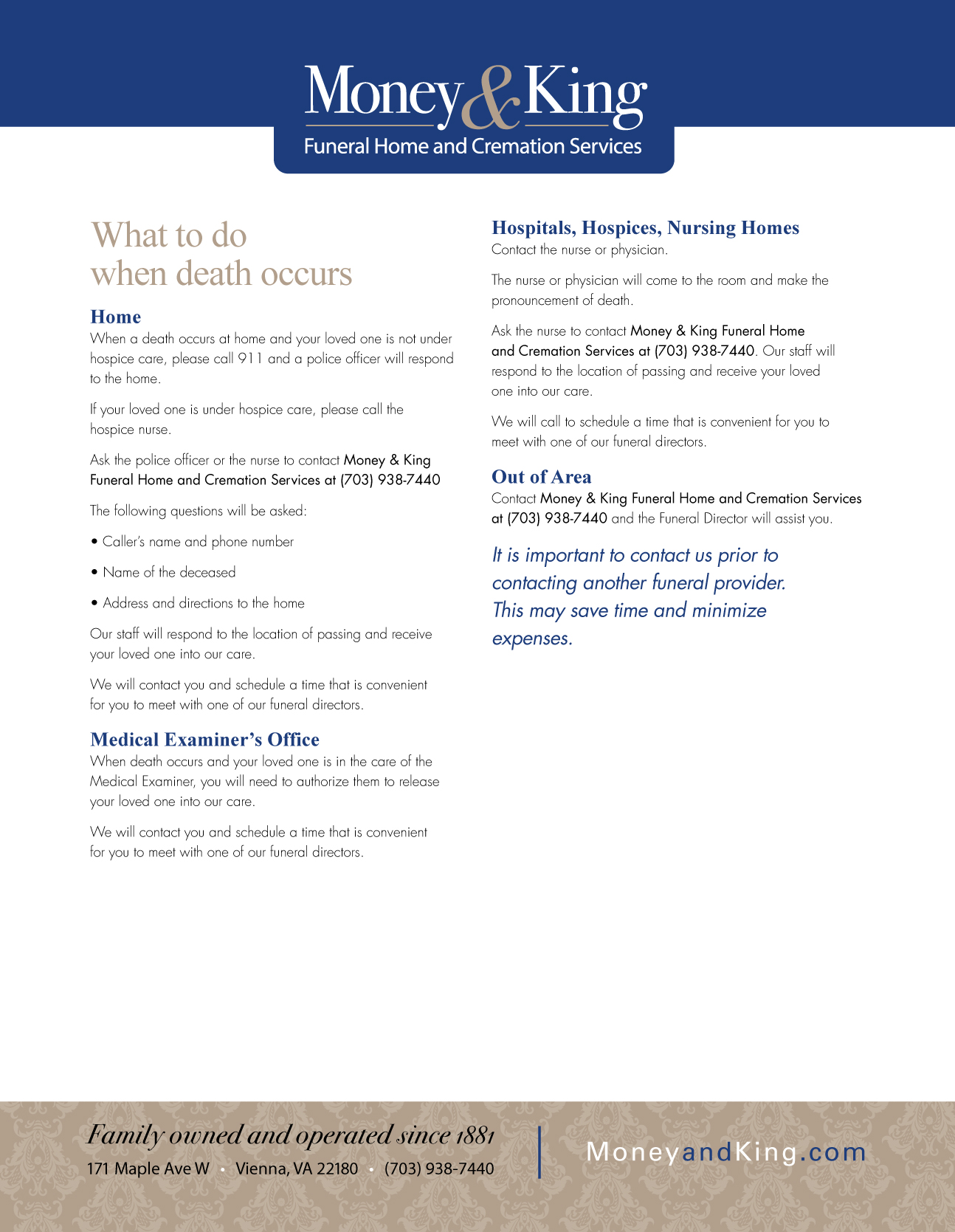 What to Do When Death Occurs